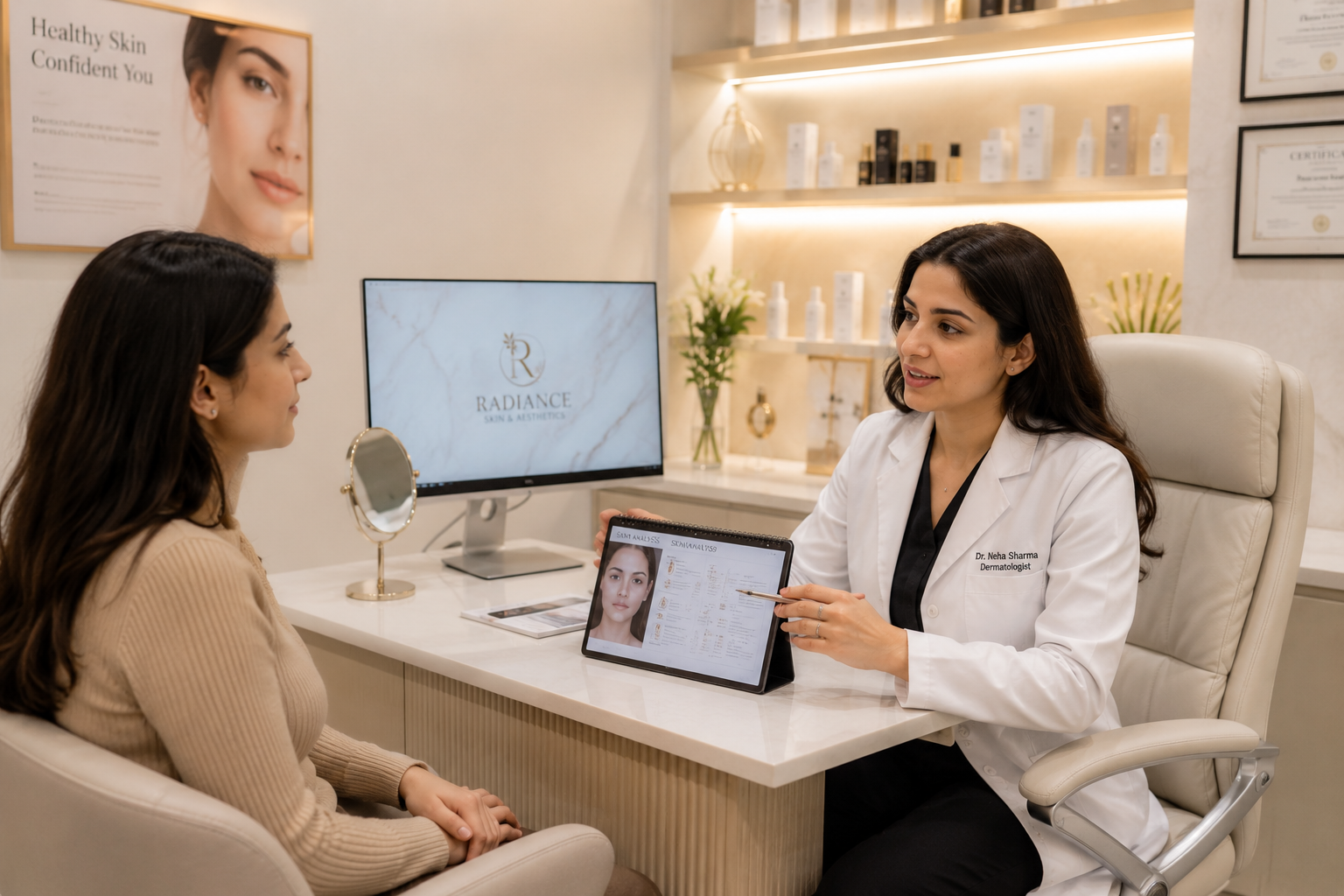Cosmetic dermatology consultation